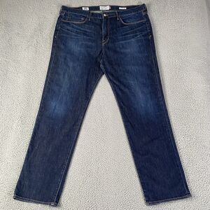 Lucky Brand 363 Vintage Straight Jeans Mens 40x32 Blue Dark White Cone Denim USA
